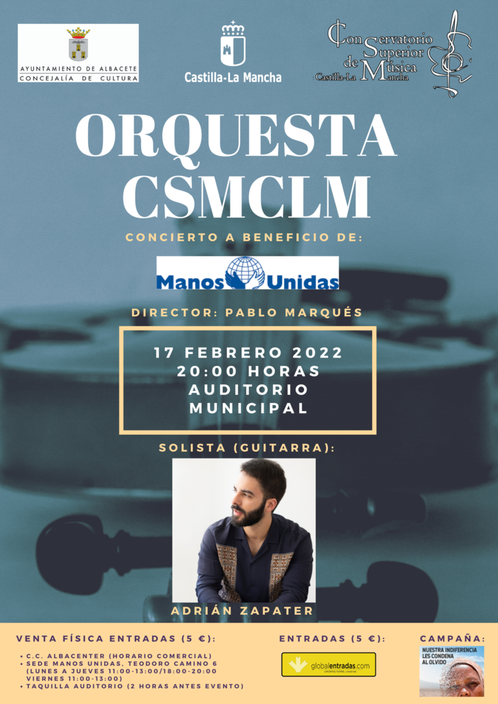 Concierto Orquesta CSMCLM a beneficio de Manos Unidas